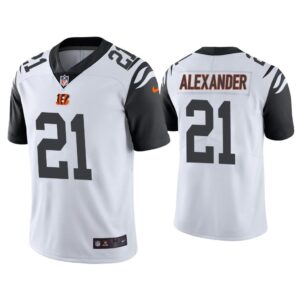 Men Color Rush Limited Mackensie Alexander Cincinnati Bengals White Jersey