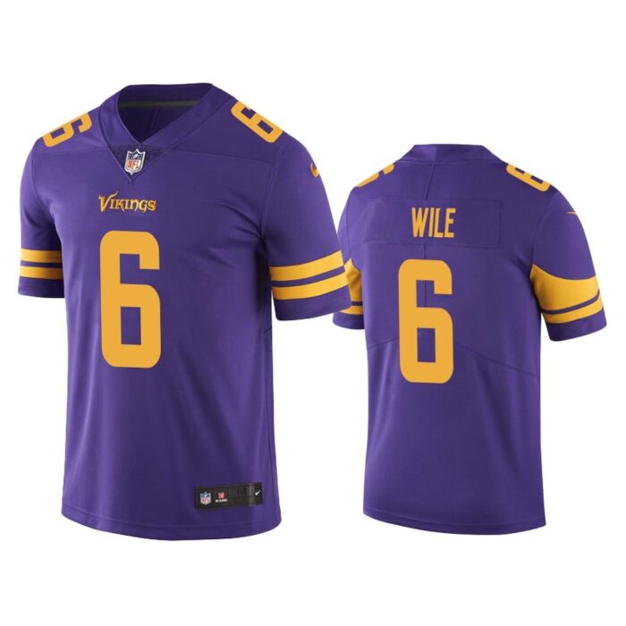 Men Color Rush Limited Matt Wile #6 Minnesota Vikings Purple Jersey