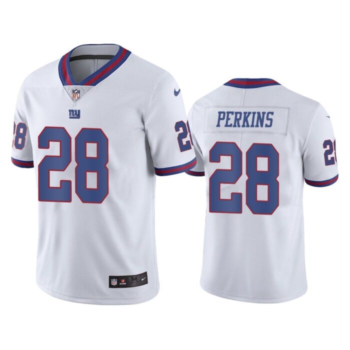 Men Color Rush Limited Paul Perkins New York Giants White Jersey