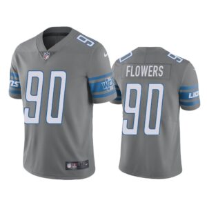 Men Color Rush Limited Trey Flowers Detroit Lions Steel Jersey