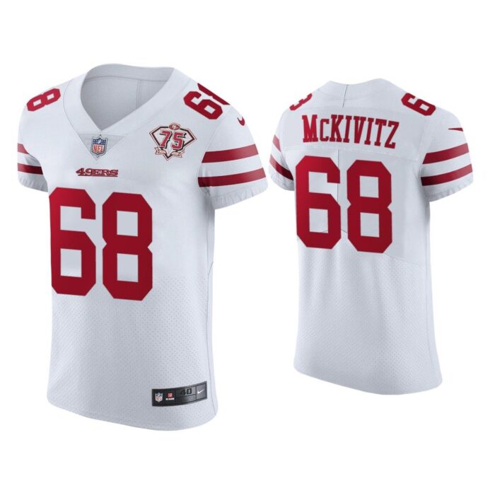 Men Colton McKivitz San Francisco 49ers White 75th Anniversary Jersey