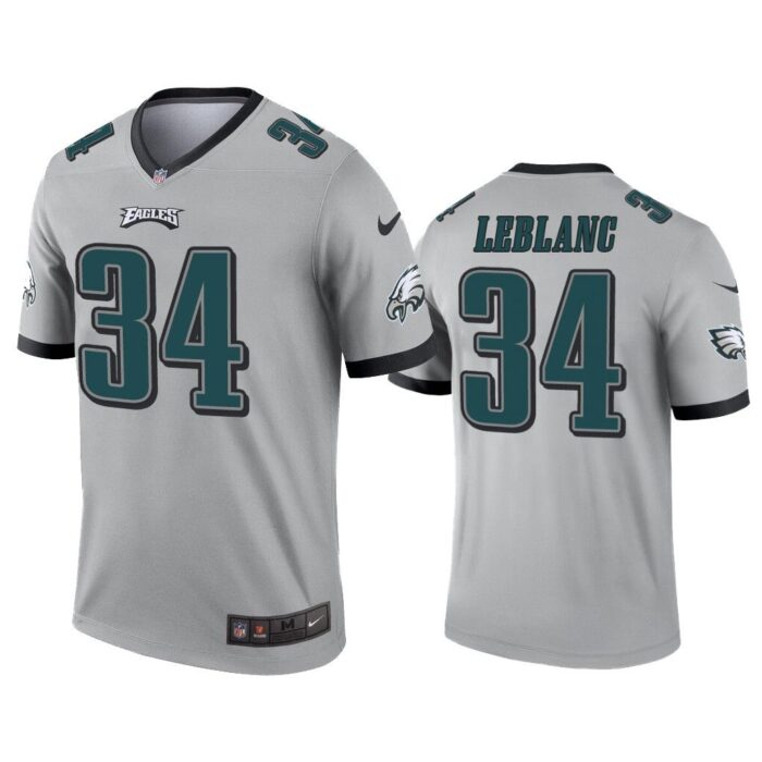 Men Cre'Von LeBlanc philadelphia Eagles Silver Inverted Legend Jersey