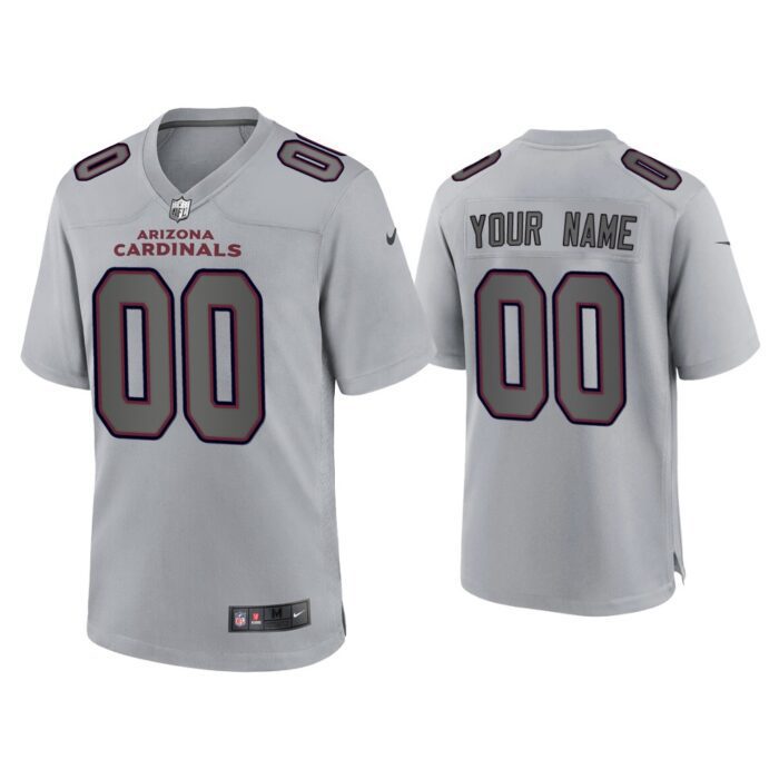 Men Custom Arizona Cardinals Gray Atmosphere Fashion Game Jersey