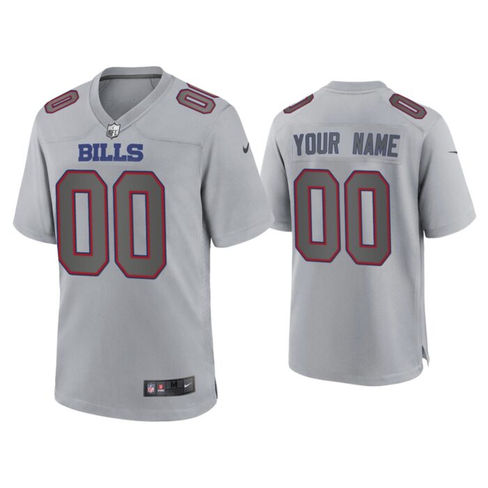 Men Custom Buffalo Bills Gray Atmosphere Fashion Game Jersey