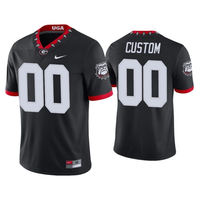 Men Custom Georgia Bulldogs Black College Football Alternate Game Jersey