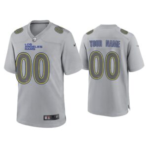 Men Custom Los Angeles Rams Gray Atmosphere Fashion Game Jersey