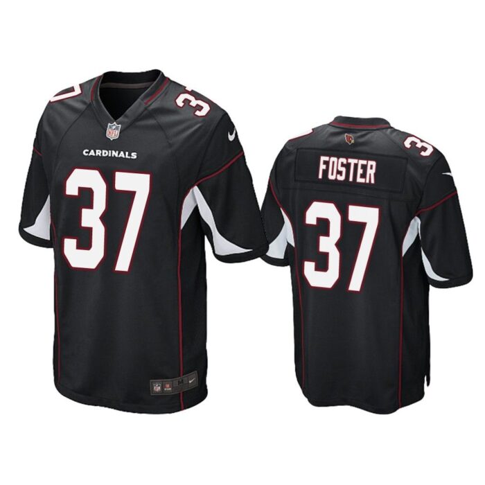 Men D.J. Foster #37 Arizona Cardinals Black Game Jersey