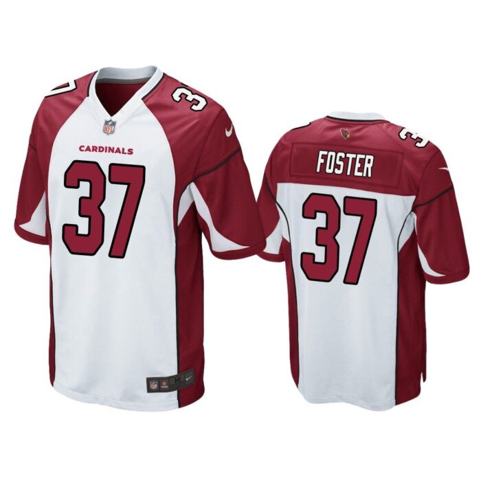 Men D.J. Foster #37 Arizona Cardinals White Game Jersey