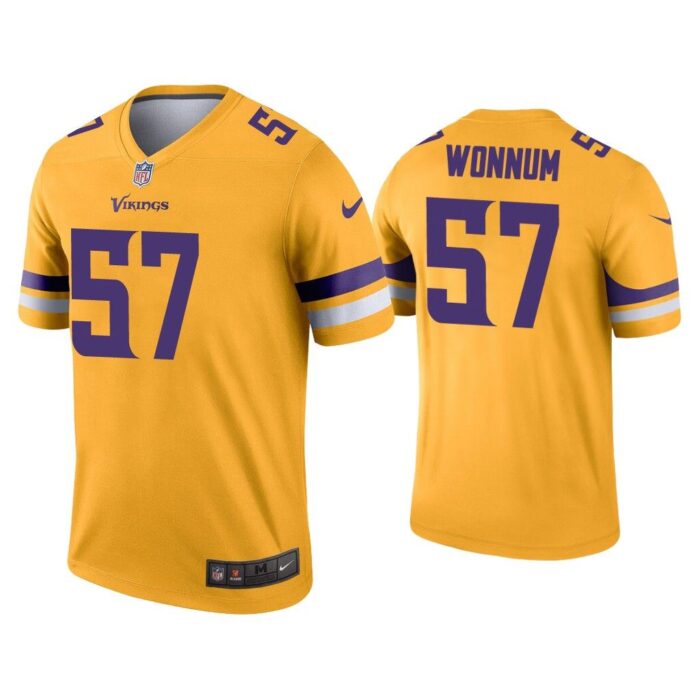 Men D.J. Wonnum Minnesota Vikings Gold Inverted Legend Jersey