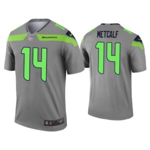 Men DK Metcalf Seattle Seahawks Gray Inverted Legend Jersey