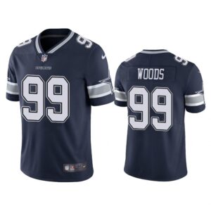 Men Dallas Cowboys Antwaun Woods #99 Navy Color Rush Limited Jersey