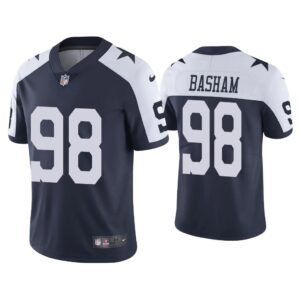 Men Dallas Cowboys Tarell Basham Vapor Limited Navy Jersey