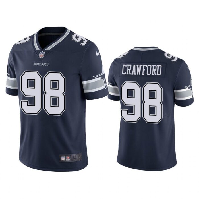 Men Dallas Cowboys Tyrone Crawford #98 Navy Color Rush Limited Jersey