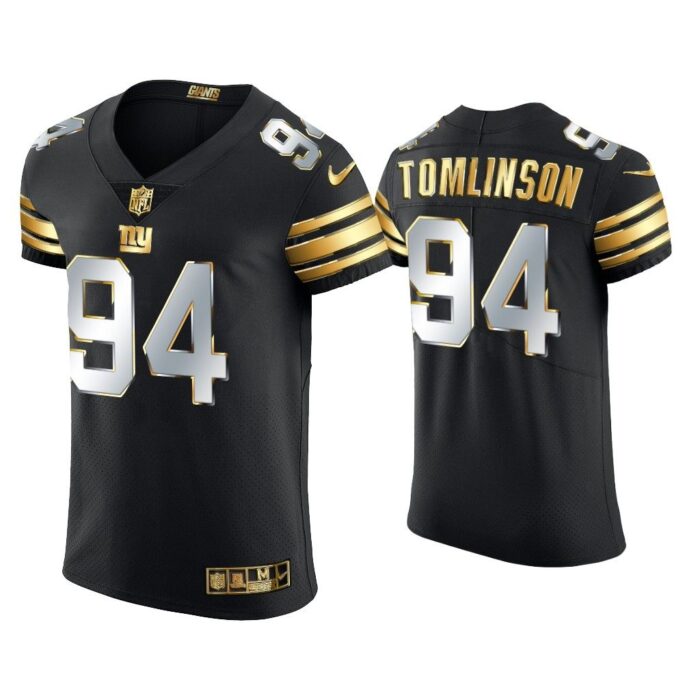 Men Dalvin Tomlinson New York Giants Black Golden Edition Elite Jersey