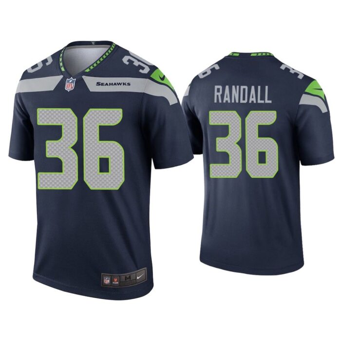 Men Damarious Randall Seattle Seahawks Navy Legend Jersey