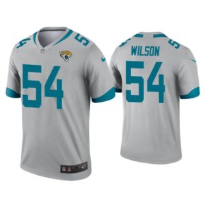 Men Damien Wilson Jacksonville Jaguars Silver Inverted Legend Jersey