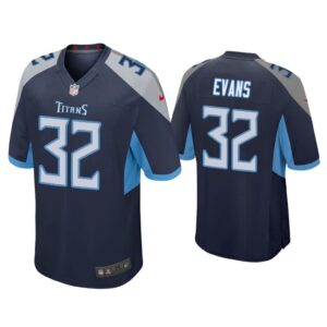 Men Darrynton Evans Tennessee Titans Navy Game Jersey