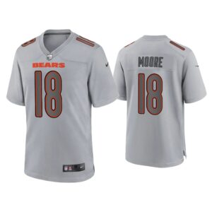 Men David Moore Chicago Bears Gray Atmosphere Fashion Game Jersey