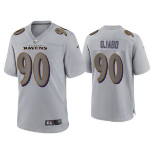 Men David Ojabo Baltimore Ravens Gray Atmosphere Fashion Game Jersey