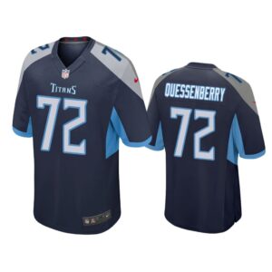 Men David Quessenberry #72 Tennessee Titans Navy Game Jersey