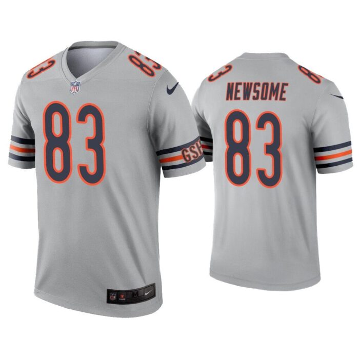 Men Dazz Newsome Chicago Bears Silver Inverted Legend Jersey