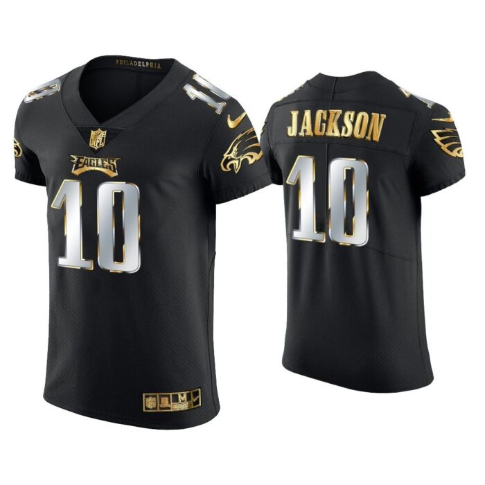 Men DeSean Jackson Philadelphia Eagles Black Golden Edition Elite Jersey