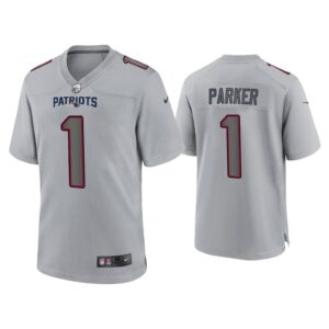 Men DeVante Parker New England Patriots Gray Atmosphere Fashion Game Jersey