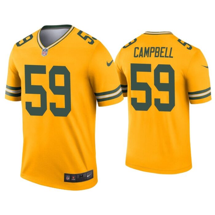 Men De'Vondre Campbell Green Bay Packers Gold Inverted Legend Jersey