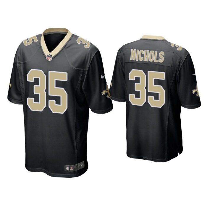 Men Deatrick Nichols New Orleans Saints Black Game Jersey