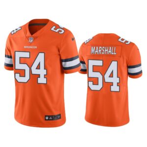 Men Denver Broncos Brandon Marshall #54 Orange Color Rush Limited Jersey