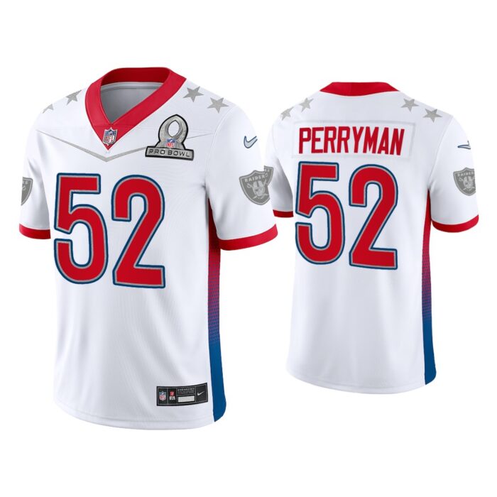 Men Denzel Perryman Las Vegas Raiders 2022 AFC Pro Bowl White Game Jersey