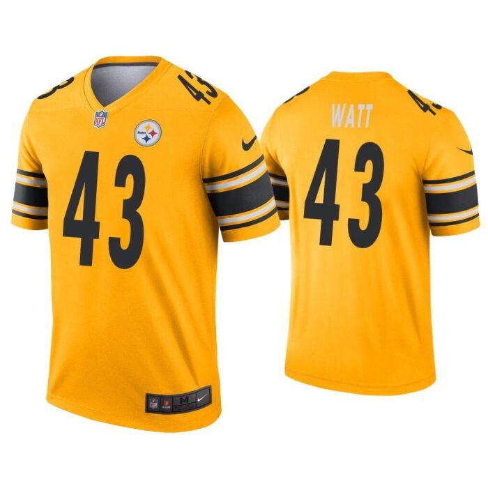 Men Derek Watt Pittsburgh Steelers Gold Inverted Legend Jersey