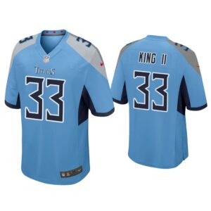 Men Desmond King Tennessee Titans Light Blue Game Jersey