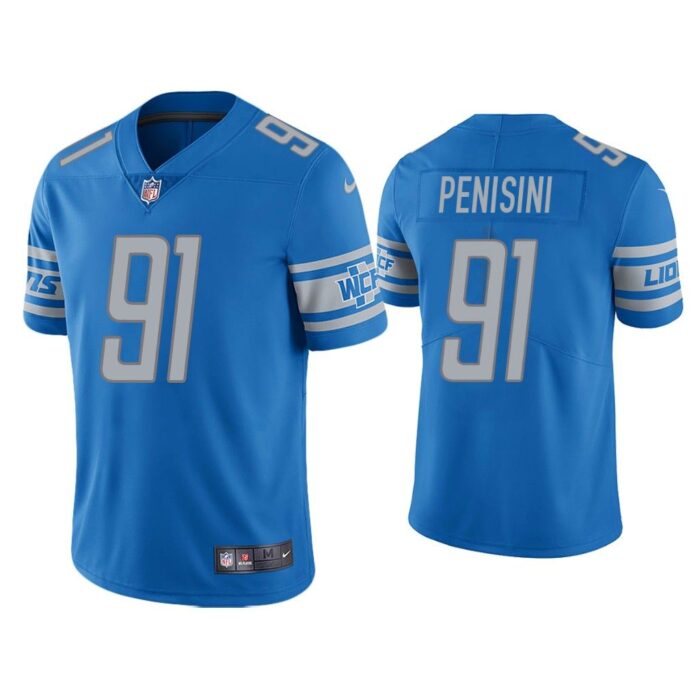 Men Detroit Lions John Penisini Vapor Limited Light Blue Jersey