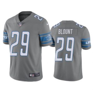 Men Detroit Lions LeGarrette Blount #29 Steel Color Rush Limited Jersey