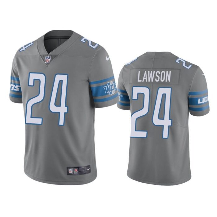 Men Detroit Lions Nevin Lawson #24 Gray Color Rush Limited Jersey