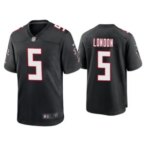 Men Drake London Atlanta Falcons Black Throwback Game Jersey