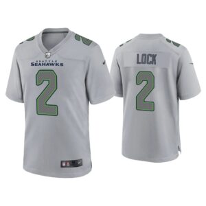 Men Drew Lock Seattle Seahawks Gray Atmosphere Fashion Game Jersey