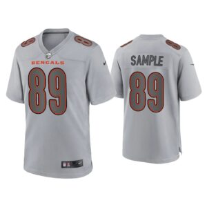 Men Drew Sample Cincinnati Bengals Gray Atmosphere Fashion Game Jersey