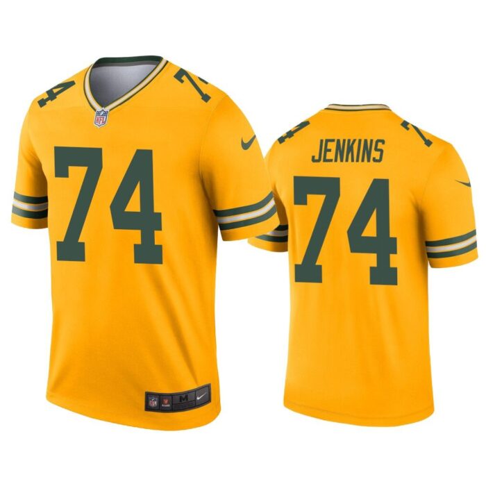 Men Elgton Jenkins Green Bay Packers Gold Inverted Legend Jersey