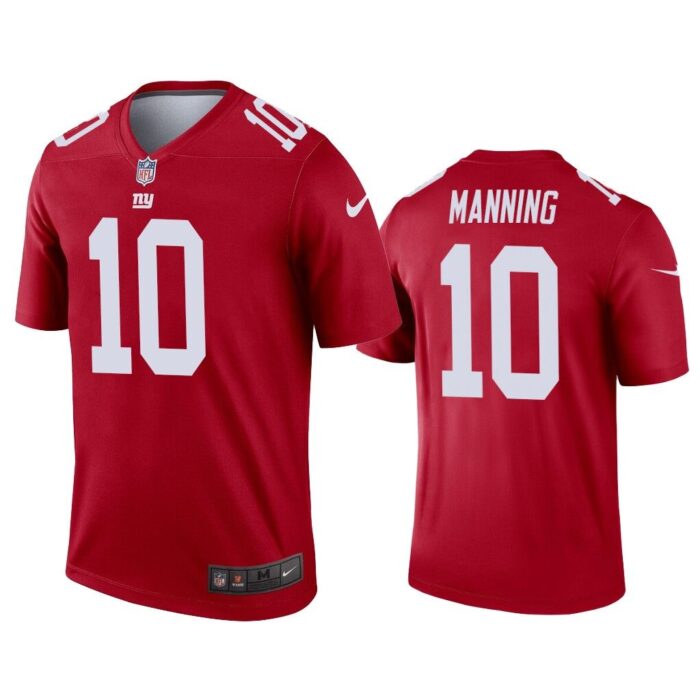 Men Eli Manning New York Giants Red Inverted Legend Jersey