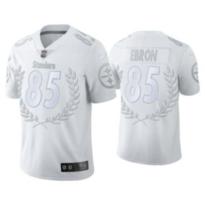 Men Eric Ebron Pittsburgh Steelers White Platinum Limited Jersey