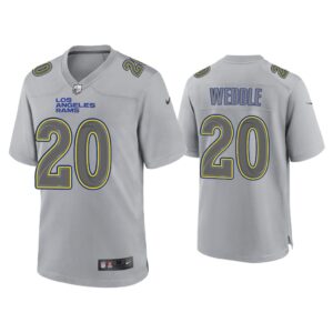 Men Eric Weddle Los Angeles Rams Gray Atmosphere Fashion Game Jersey