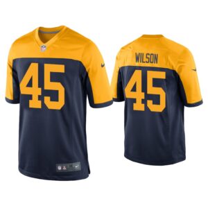 Men Eric Wilson Green Bay Packers Navy Throwback Game Jersey