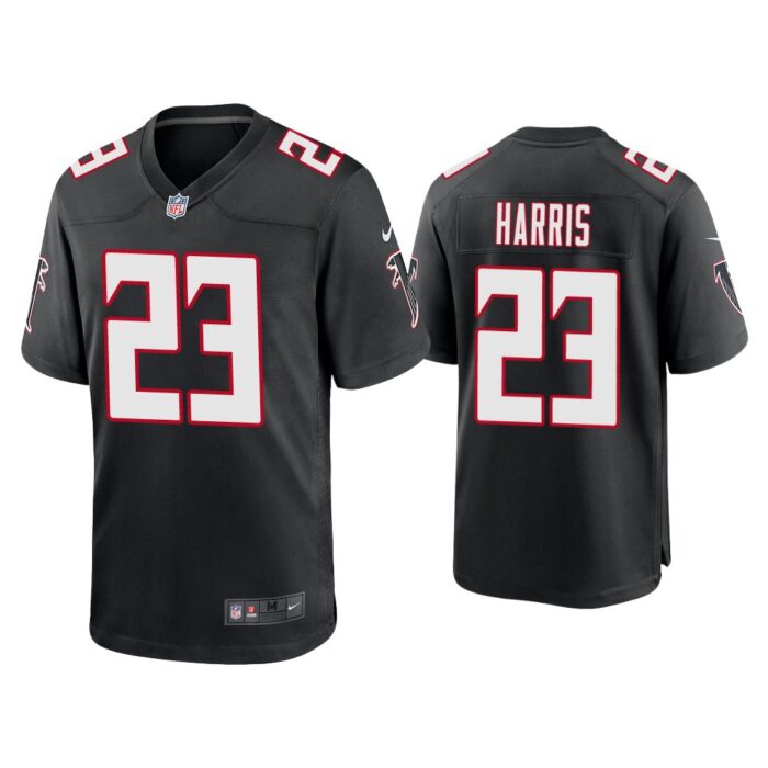 Men Erik Harris Atlanta Falcons Black Throwback Game Jersey