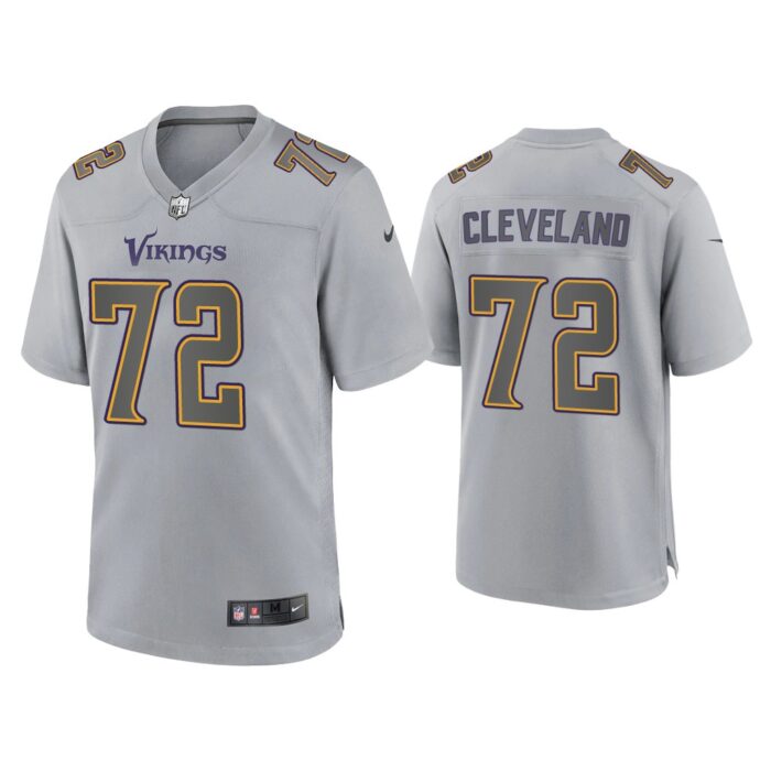 Men Ezra Cleveland Minnesota Vikings Gray Atmosphere Fashion Game Jersey