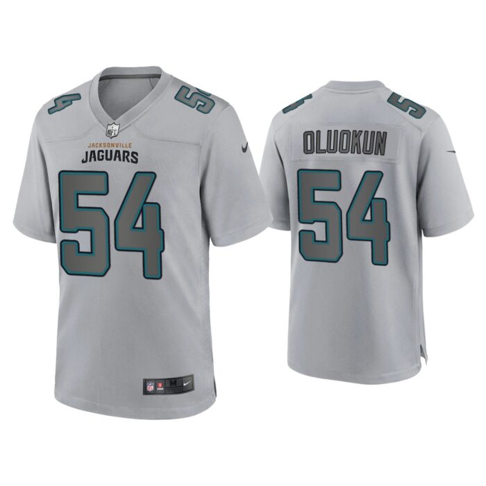 Men Foyesade Oluokun Jacksonville Jaguars Gray Atmosphere Fashion Game Jersey