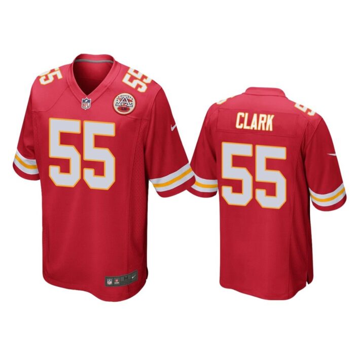 Men Frank Clark #55 Kansas City Chiefs Red Game Jersey