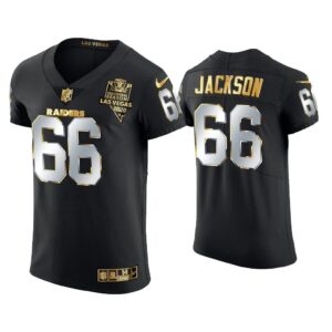 Men Gabe Jackson Las Vegas Raiders Black Golden Edition Elite Jersey