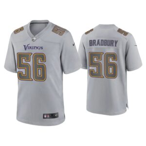 Men Garrett Bradbury Minnesota Vikings Gray Atmosphere Fashion Game Jersey